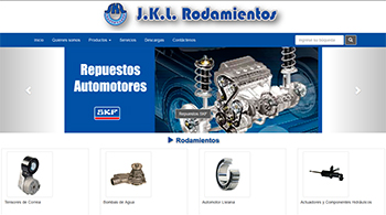 Detalle de www.jklrodamientos.com.ar/
